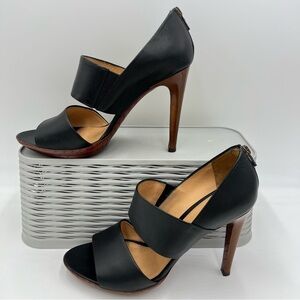 Bottega Veneta Platform Leather Sandals Black Size EU 40